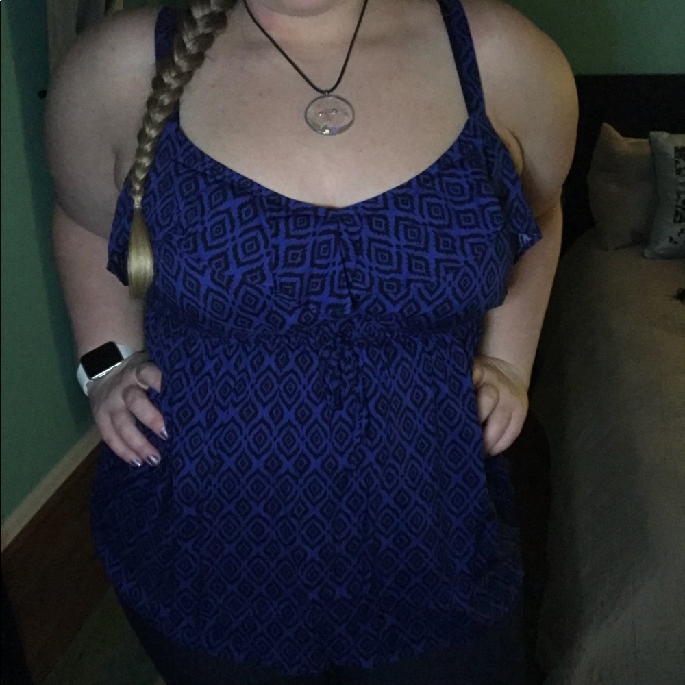 Torrid navy blue ruffle babydoll